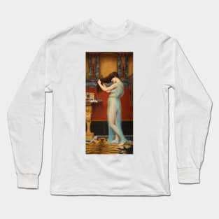 Preparing For The Bath by John William Godward Long Sleeve T-Shirt